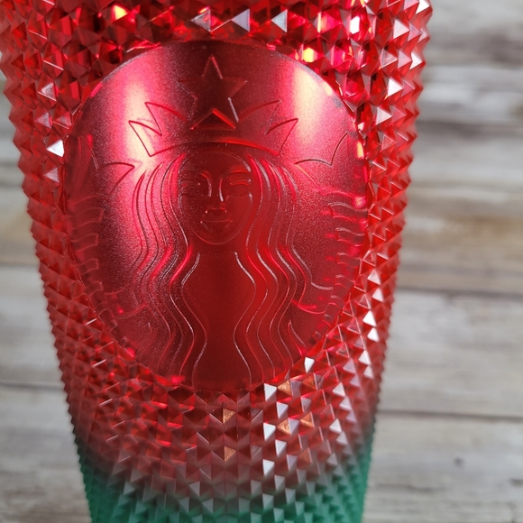 Starbucks Walt Disney World Red Green Studded Christmas Tumbler New 24 ounces - Picture 3 of 10